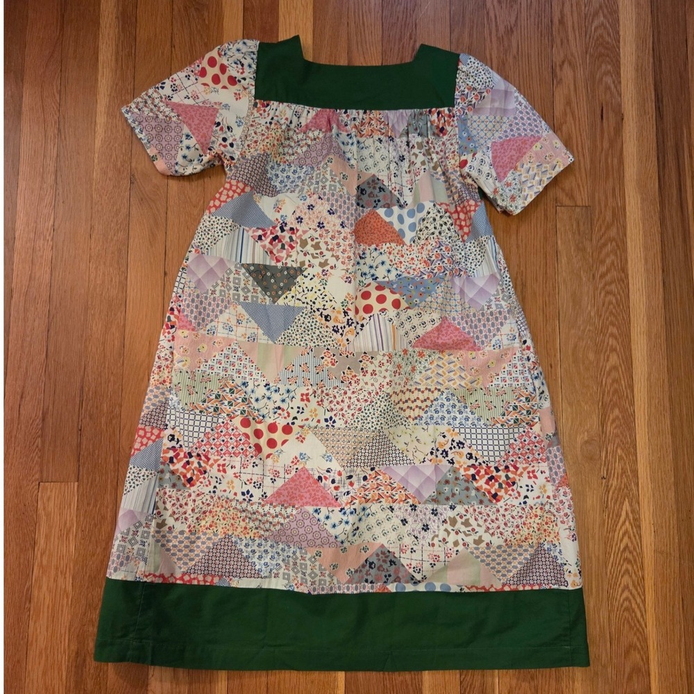 Carleen Anthropologie Patchwork Dress Prairie Cottagecore Rare Artisan Mini XS-S - Picture 9 of 13